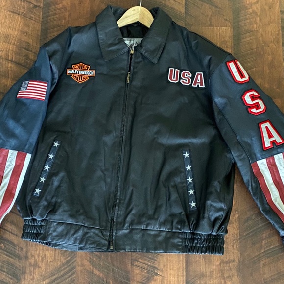 HARLEY DAVIDSON LEATHER COAT - Picture 6 of 7